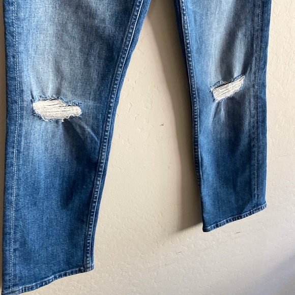 MOTHER Denim The Pixie Tomcat Crop Jeans in Not Cut & Pasted Blue 27 - Picture 7 of 14